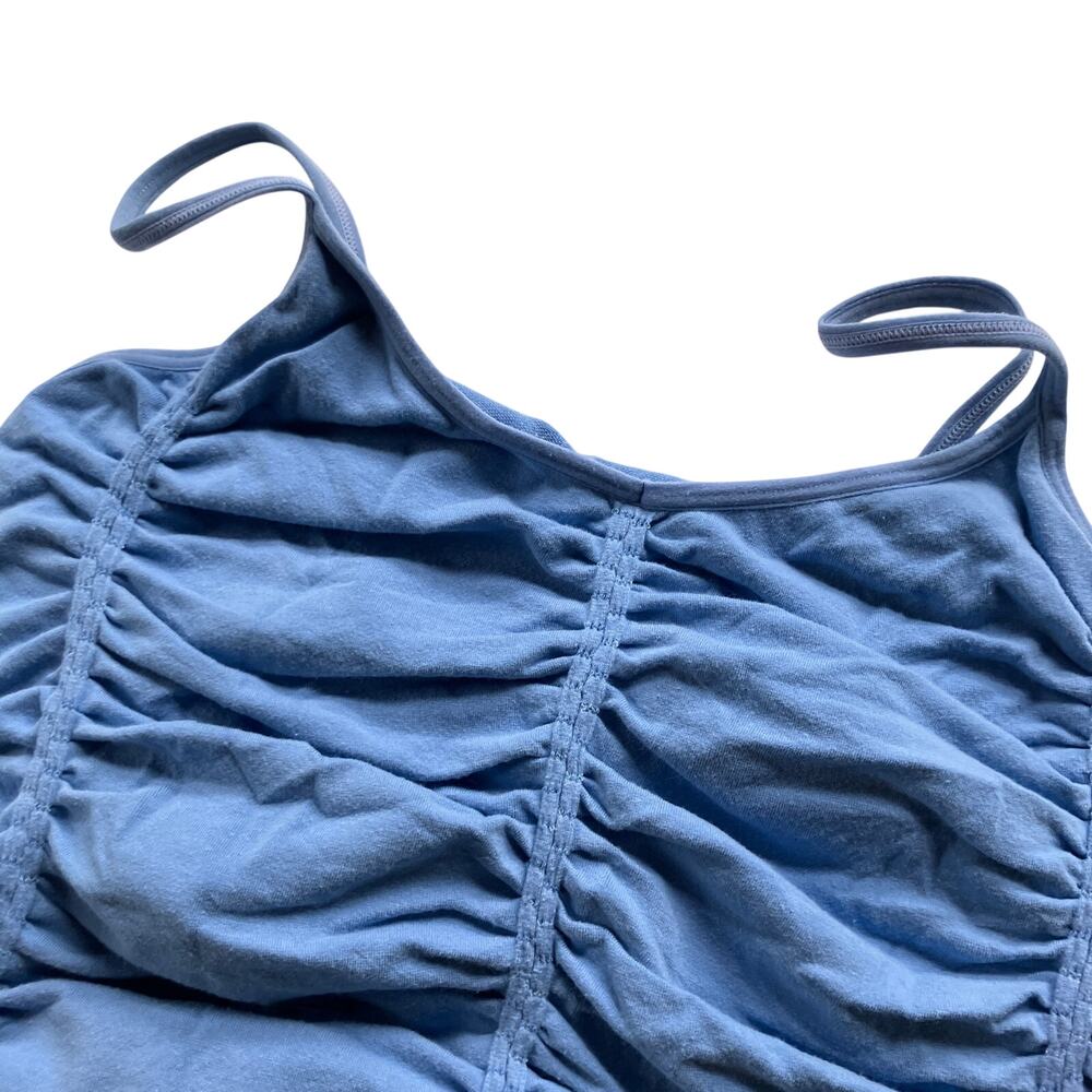 Fabletics Anya Seamless Ruched Tank Size L Blue Green Set of 2 - Picture 4 of 7